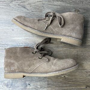 Lucky Brand Women’s Emillia Desert Suede Chukka Ankle Booties, Lace Up, Size 6